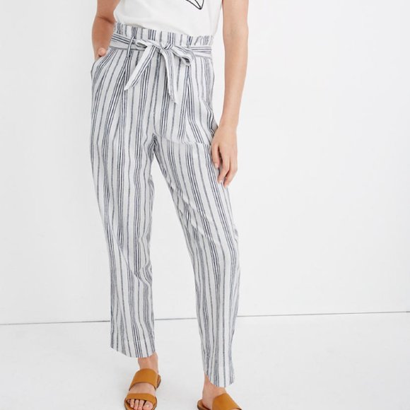 Madewell Pants - Madewell Linen-Cotton Paperbag Pants